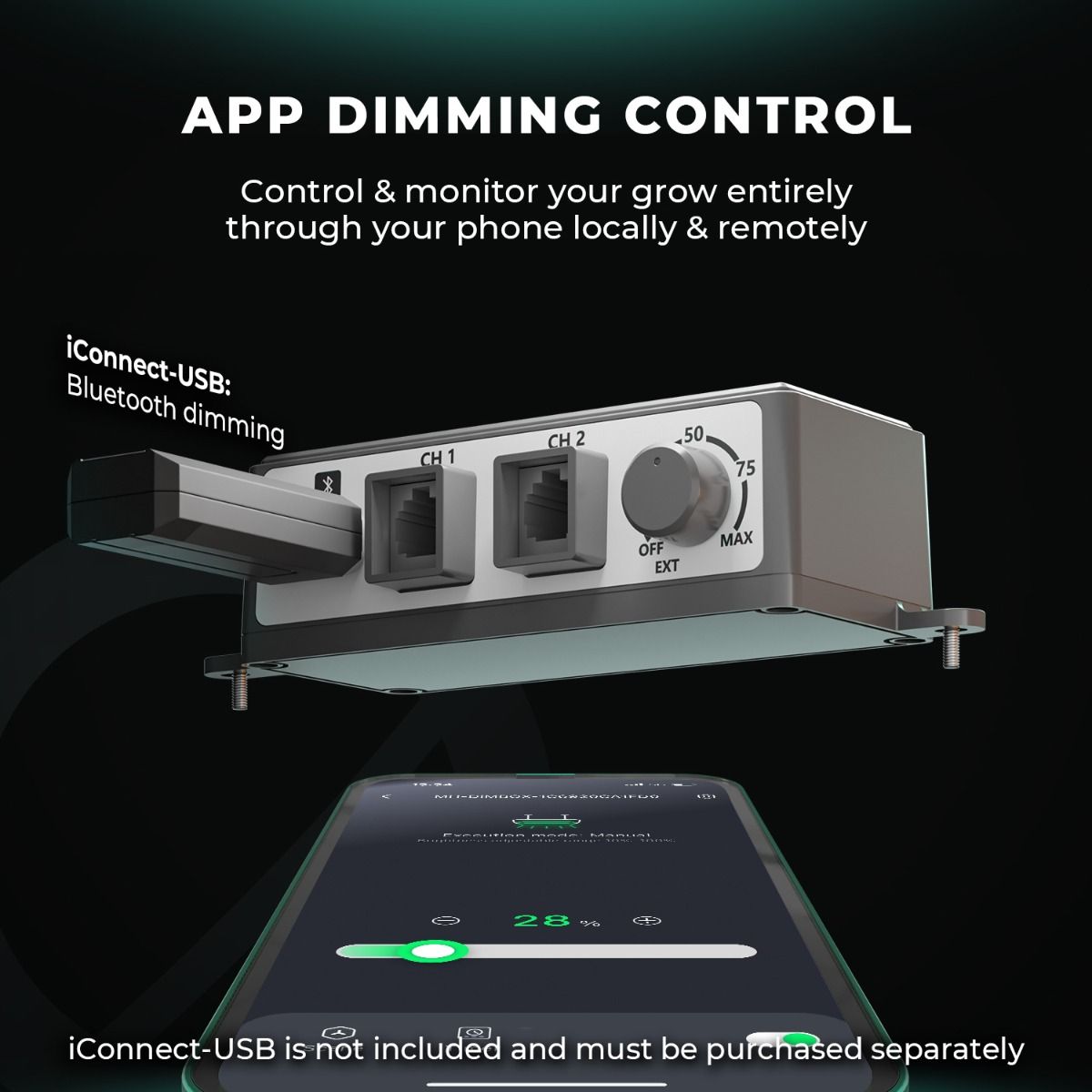 Mars Hydro iConnect USB Controller App Dimming Image