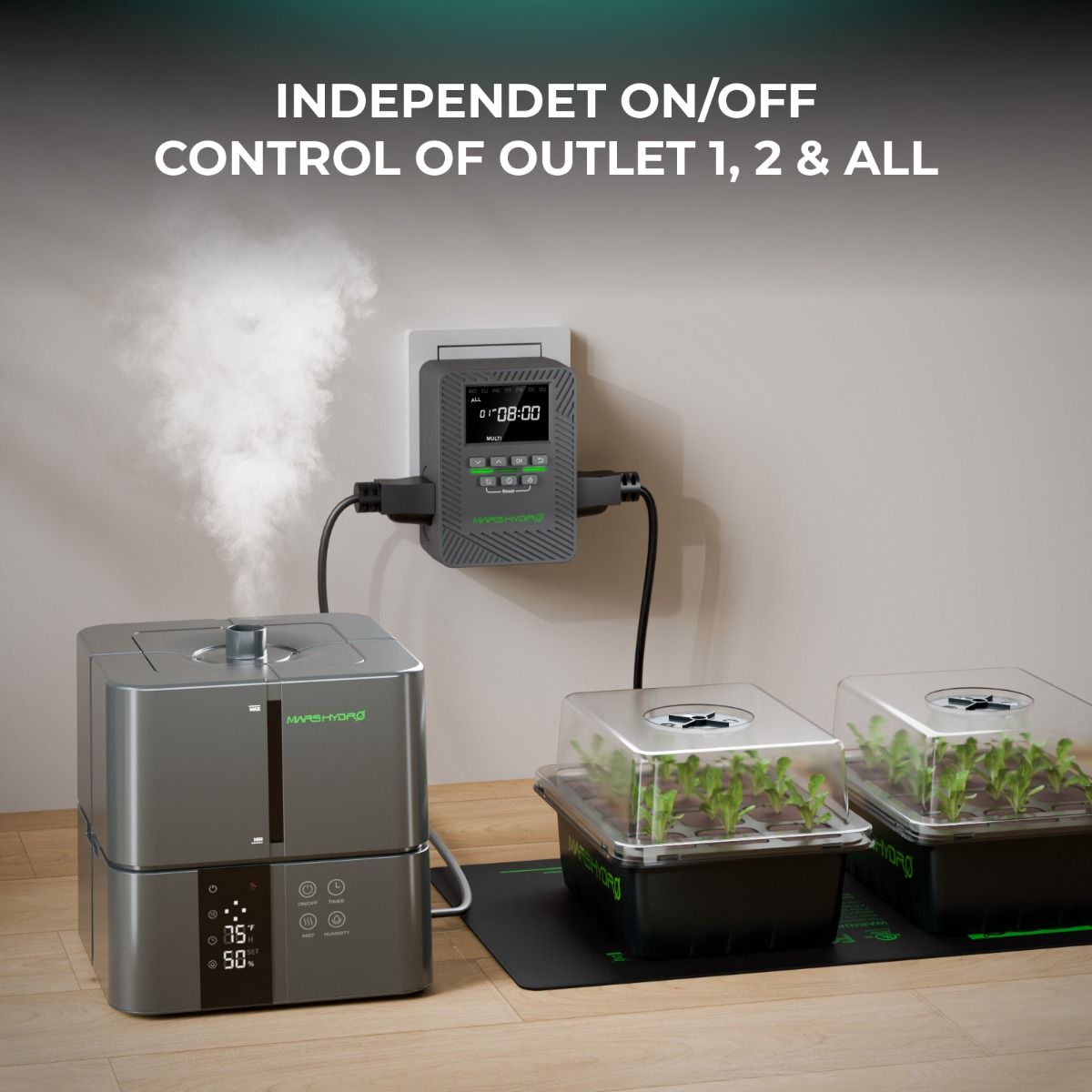 Mars Hydro iTime Dual Outlet Timer On/Off Control Image